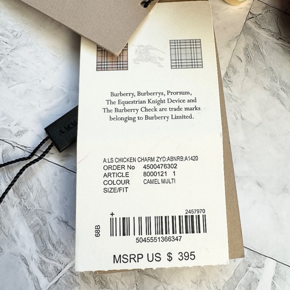 NEW Burberry Snakeskin Embossed Leather Rooster - Picture 6 of 11